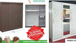 Attachment for 5 Lemari Sliding 3 Pintu Elegan: Pas untuk Ruangan Kecil yang Ingin Tampil Mewah dan Kokoh
